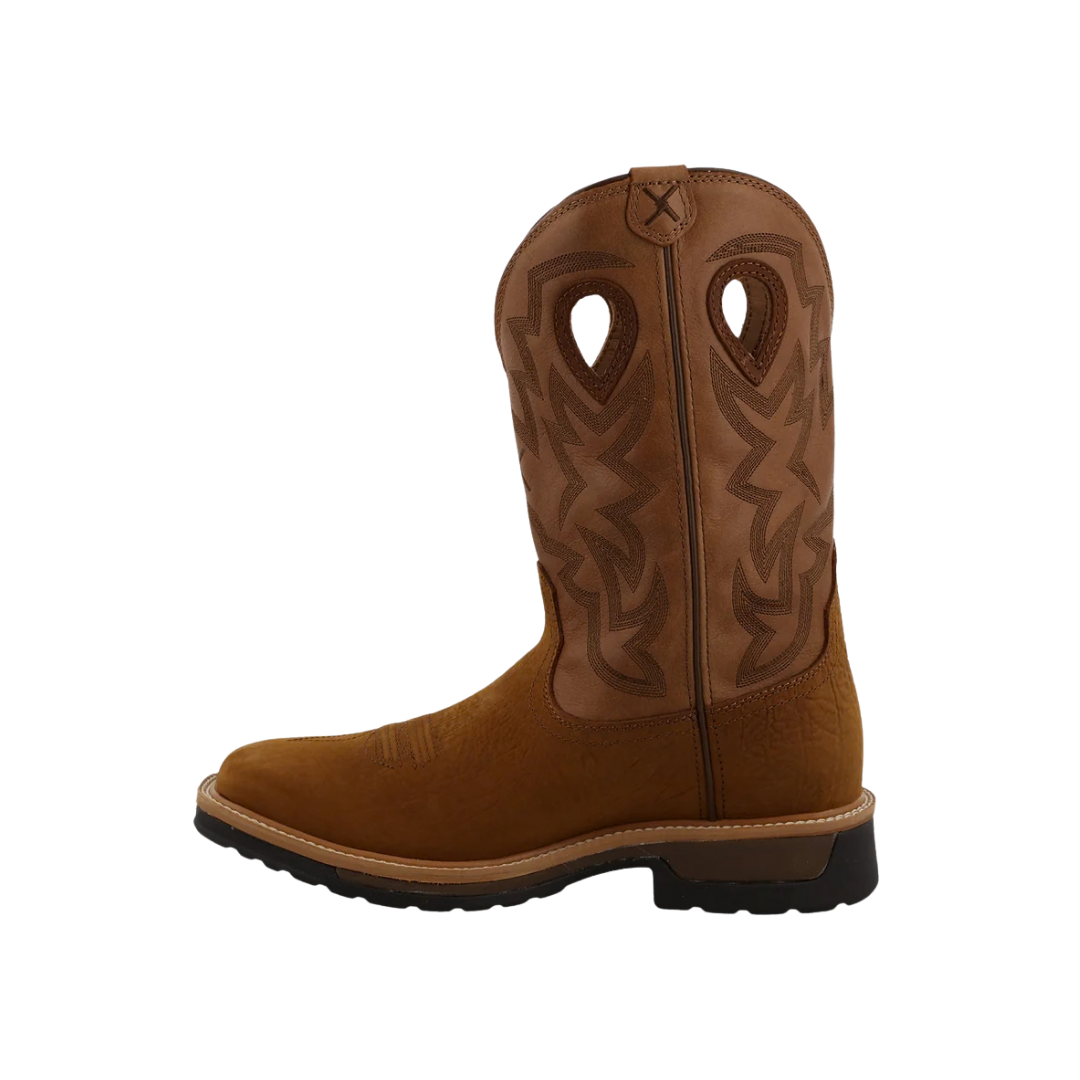Twisted X Men's 12 Lite Cowboy Work Composite Brown Boots
