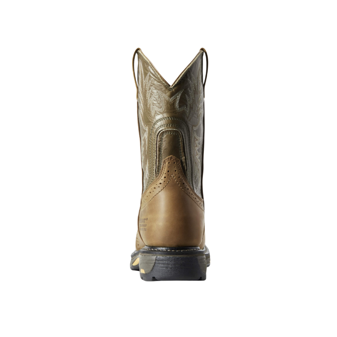 Ariat Men's Waterproof Composite Toe Work Army Green Boots