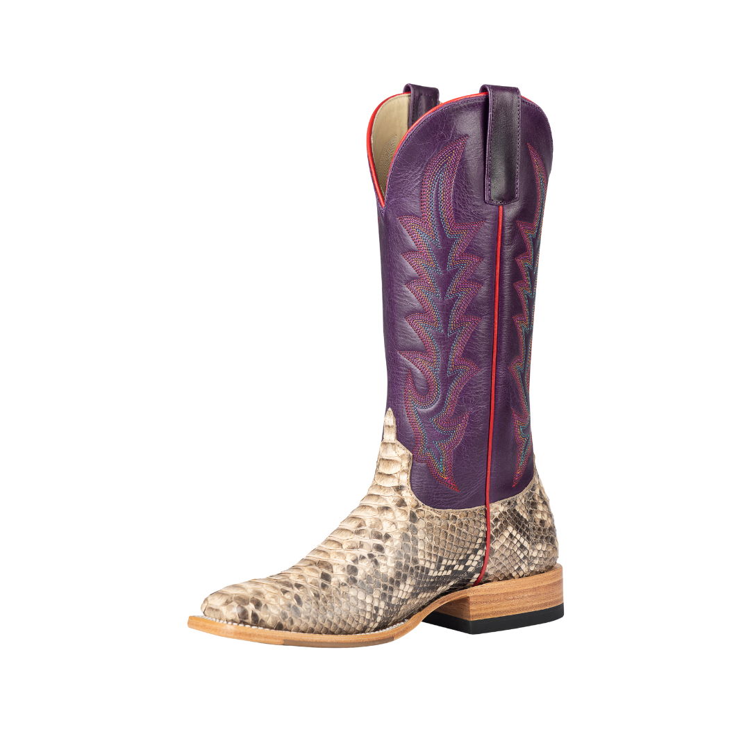 Macie Bean Women's Python Mink Purple Texas Boots