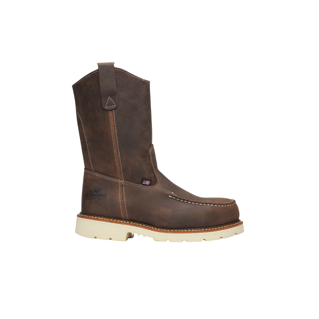 Thorogood Men's Moc Toe Wellington Brown Boots