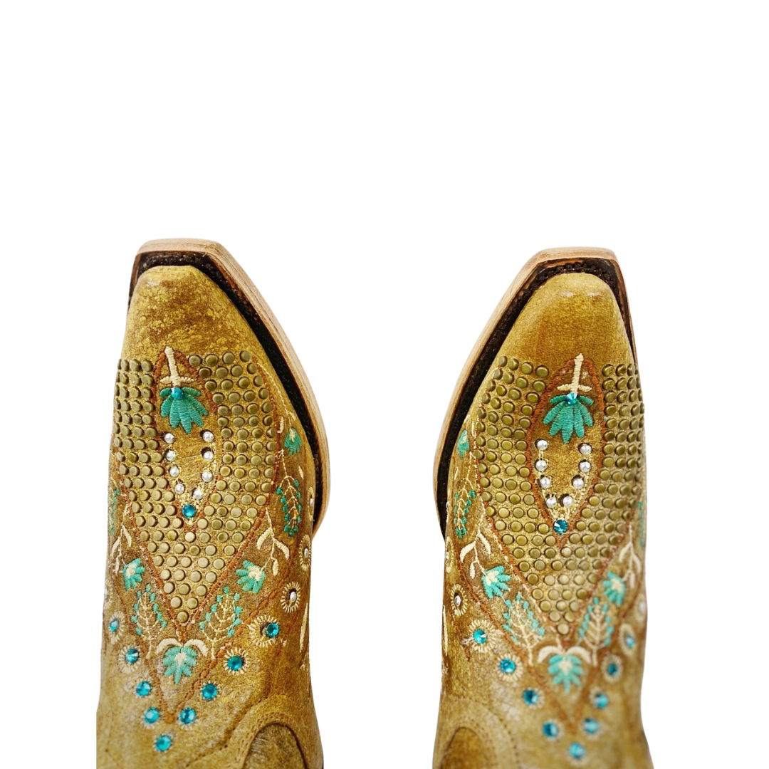 Corral Women's Floral Western Yellow Boots