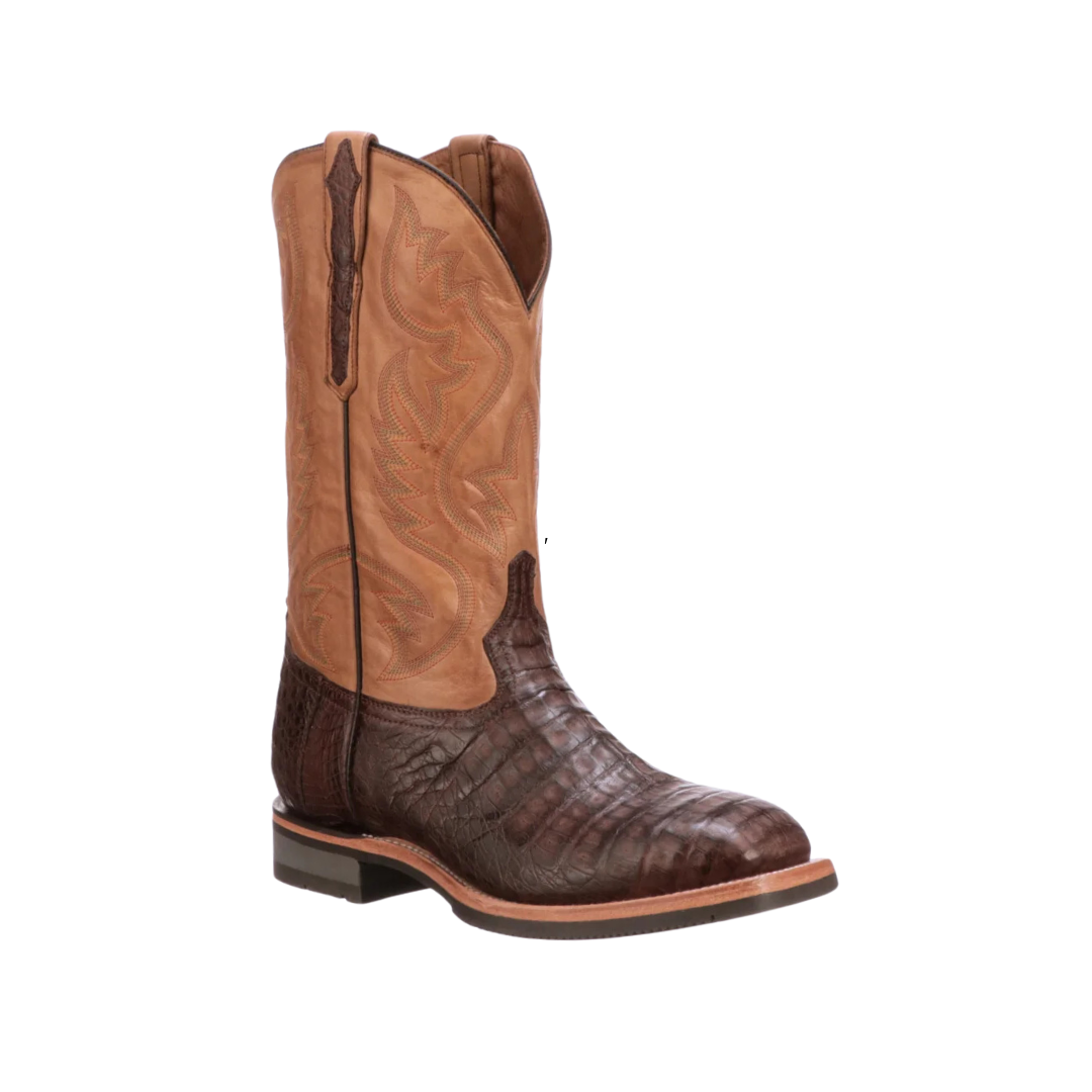 Lucchese Boot Men s Rowdy Antique Chocolate Caiman Belly Boots