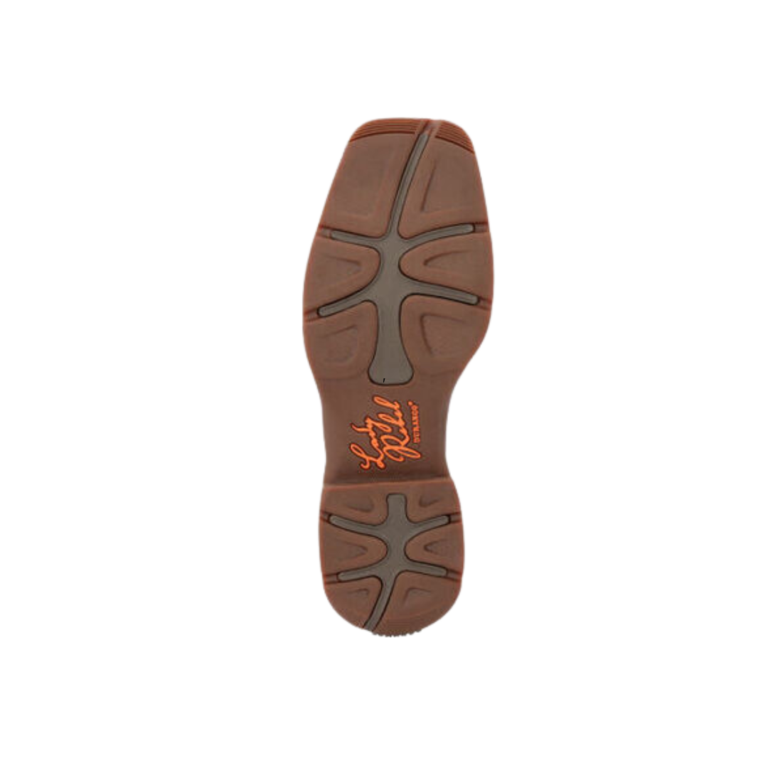 Rocky Women's Chestnut & Pink Rose Western Boot