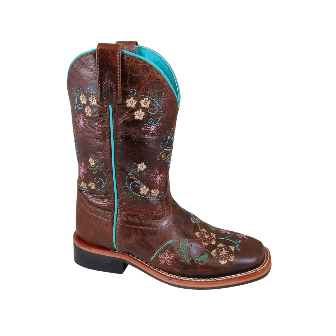 Smoky Mountain Youth Unisex Floralie Western Brown Boots