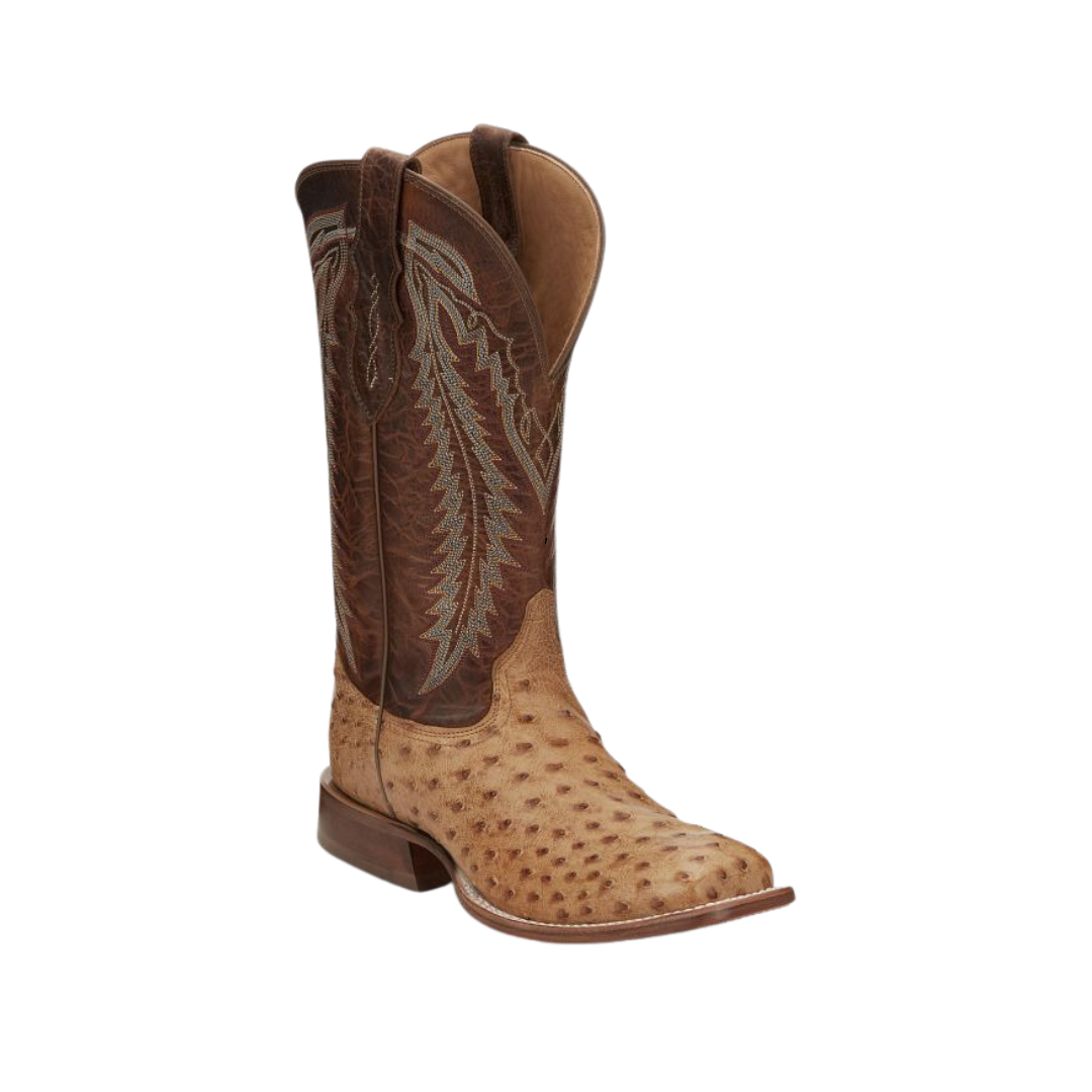 Tony Lama Men's Felix Full Quill Ostrich Tan Boots