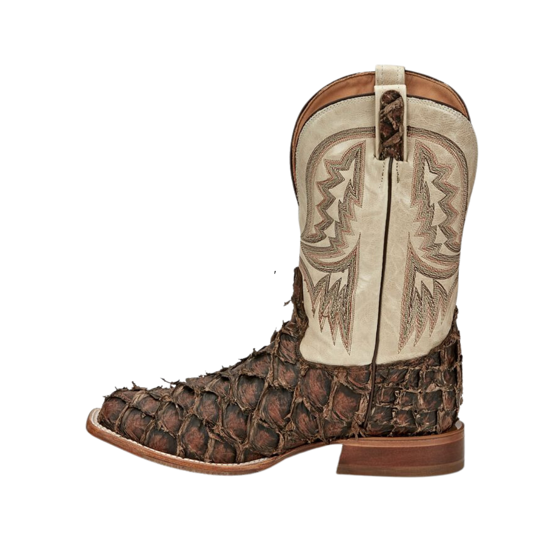 Tony Lama Men's Hatfield Pirarucu Brown Boots