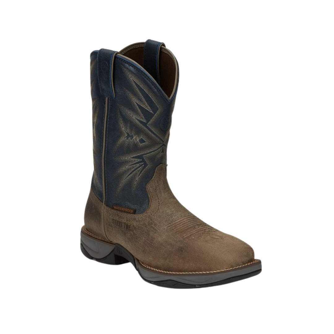 Tony Lama Men's Bartlett Stone Work Brown Boots