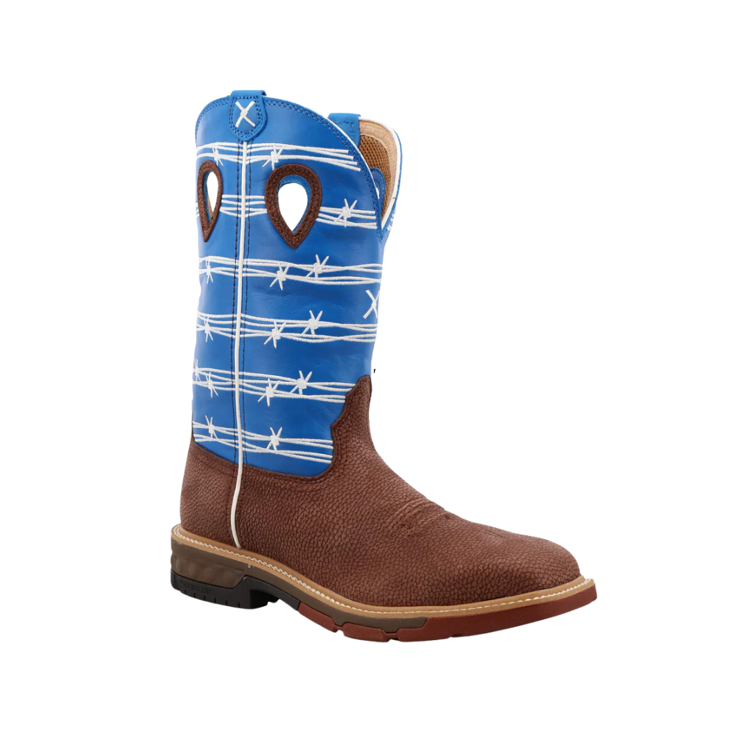 Twisted X Men's Alloy Toe Western Work Brown Boots