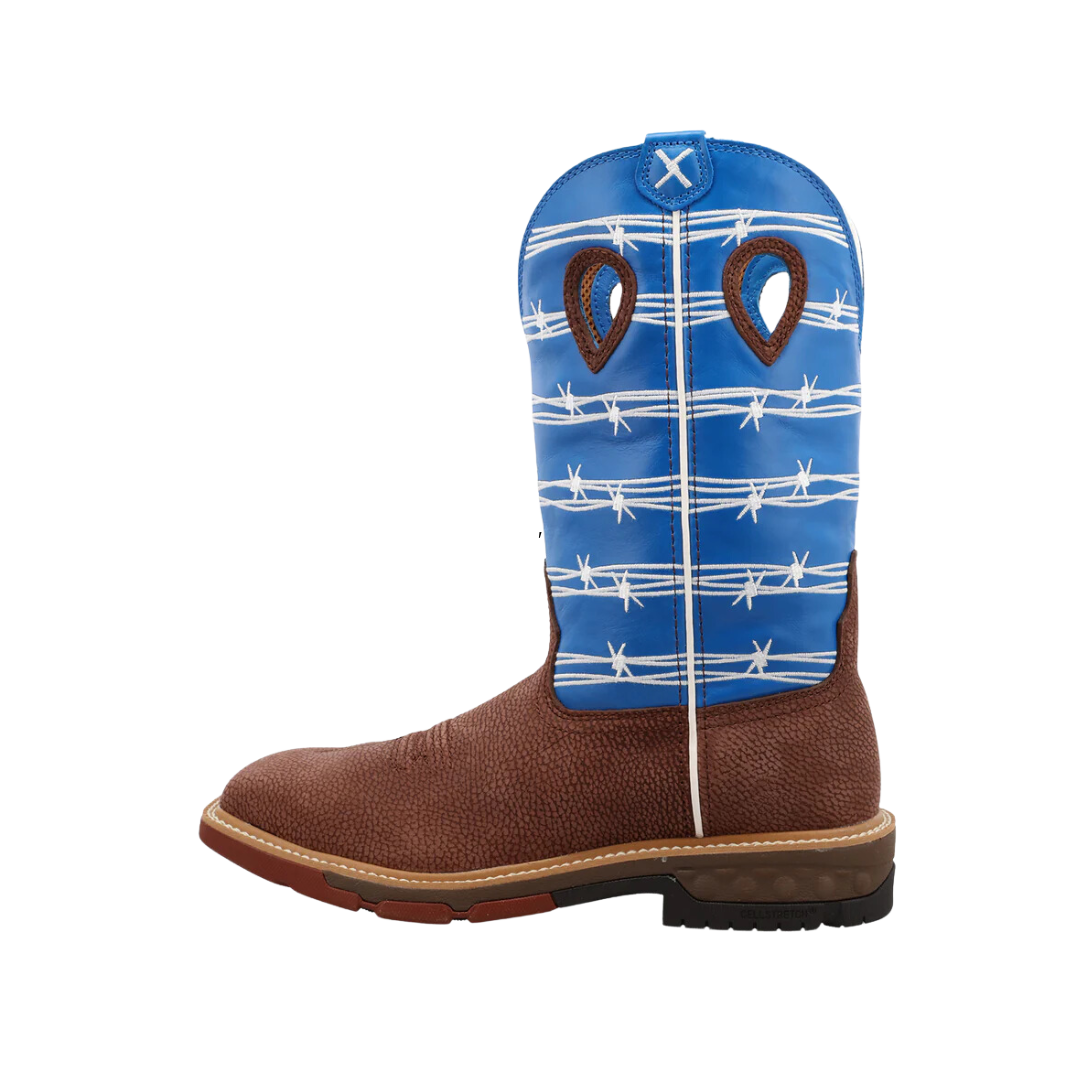 Twisted X Men's Alloy Toe Western Work Brown Boots