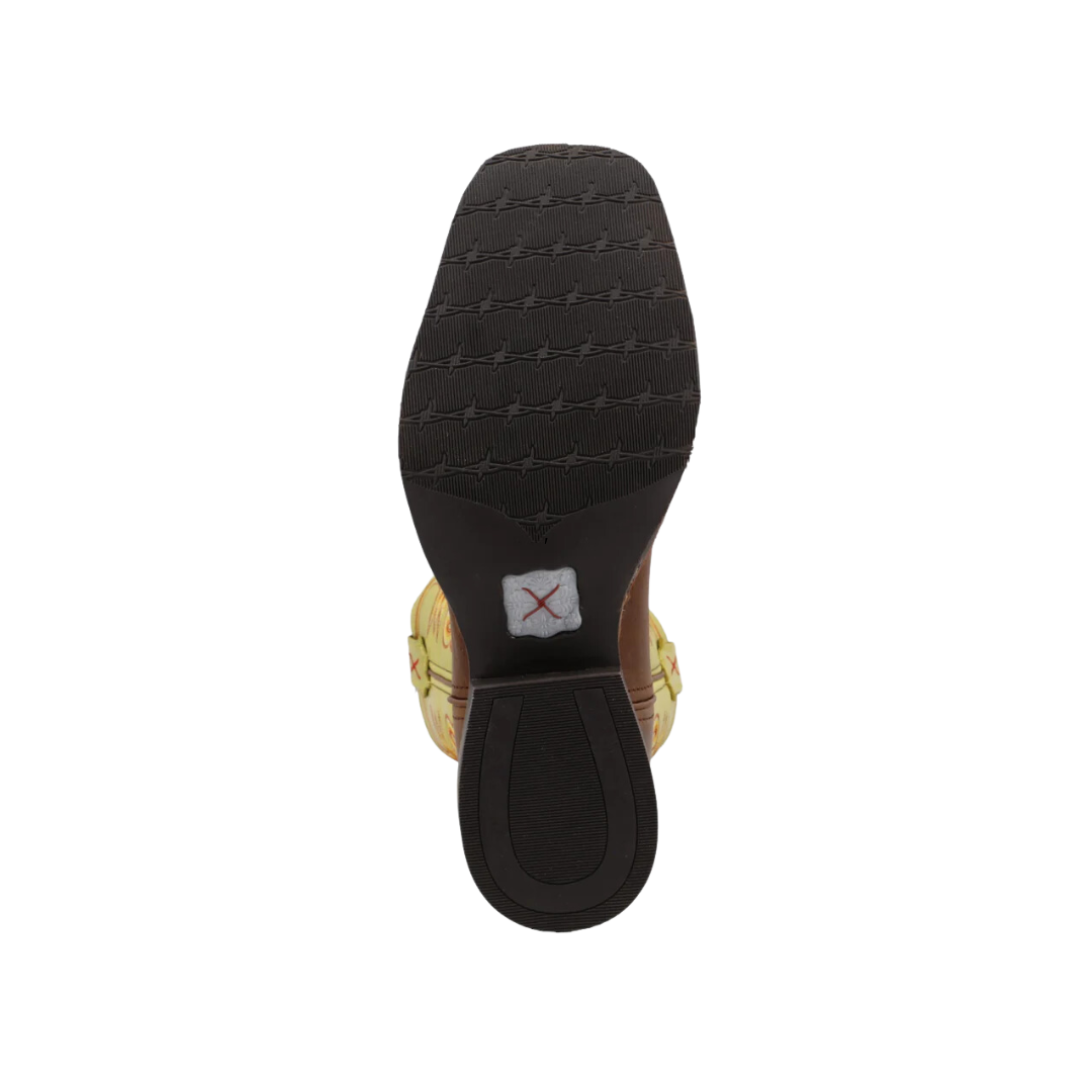 Twisted X Men's 12" Ruff Stock Western Peanut Lime Boots
