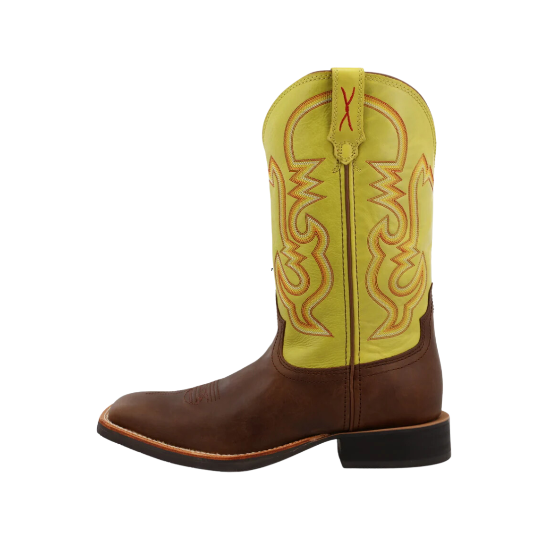 Twisted X Men's 12" Ruff Stock Western Peanut Lime Boots