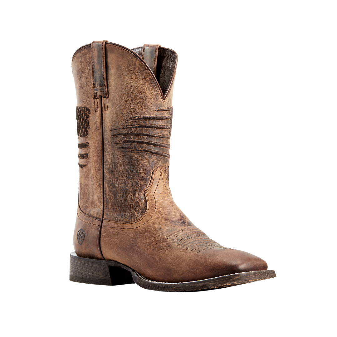 Ariat Men's Circuit Patriot Cowboy Weathered Tan Boots