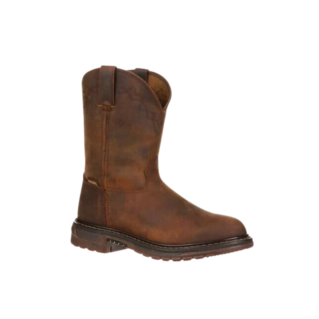 Rocky Unisex Original Ride Roper Western Trail Brown Boots Quality Comfort Style