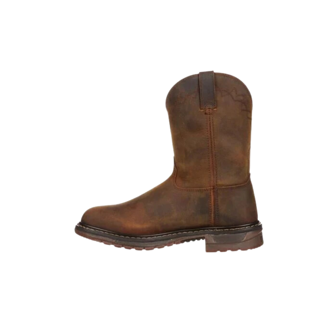 Rocky Boot Men's Original Ride Roper Western Trail Brown Boot