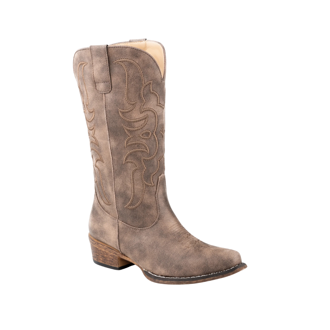 Roper Footwear Women's Vintage Faux Leather Upper Brown Boots