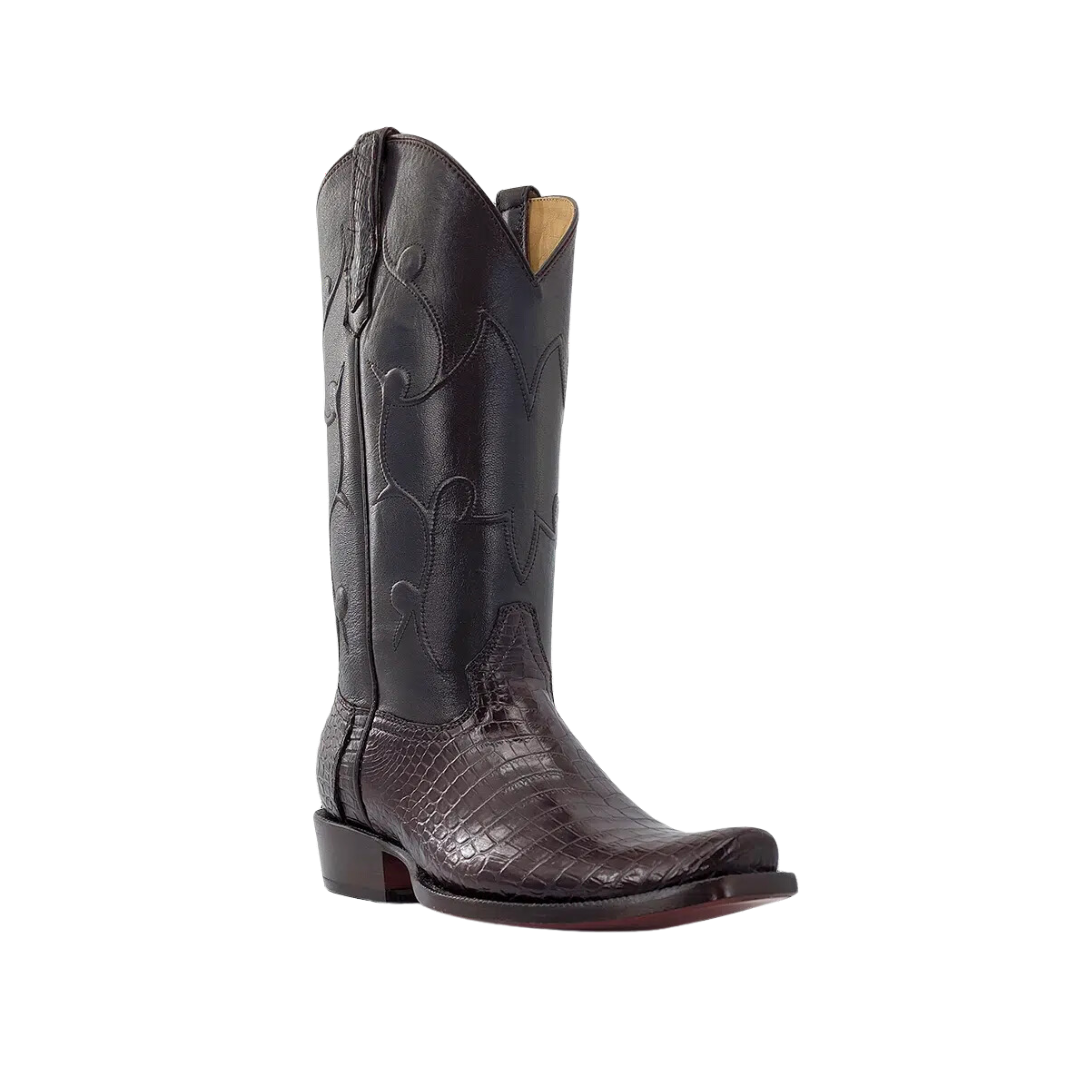 R Watson Nile Crocodile Chocolate Boots