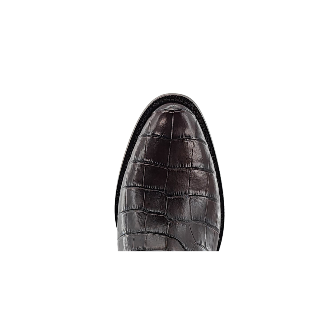 R Watson Nile Crocodile Chocolate Boots
