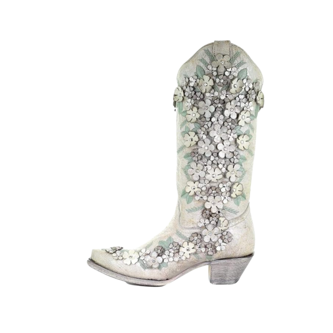 Corral Women's Leather White Boots