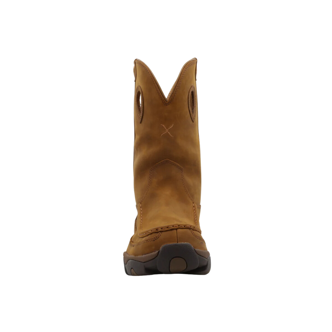 Twisted Men's 11 Pull On Hiker Distressed Saddle & Saddle Boots
