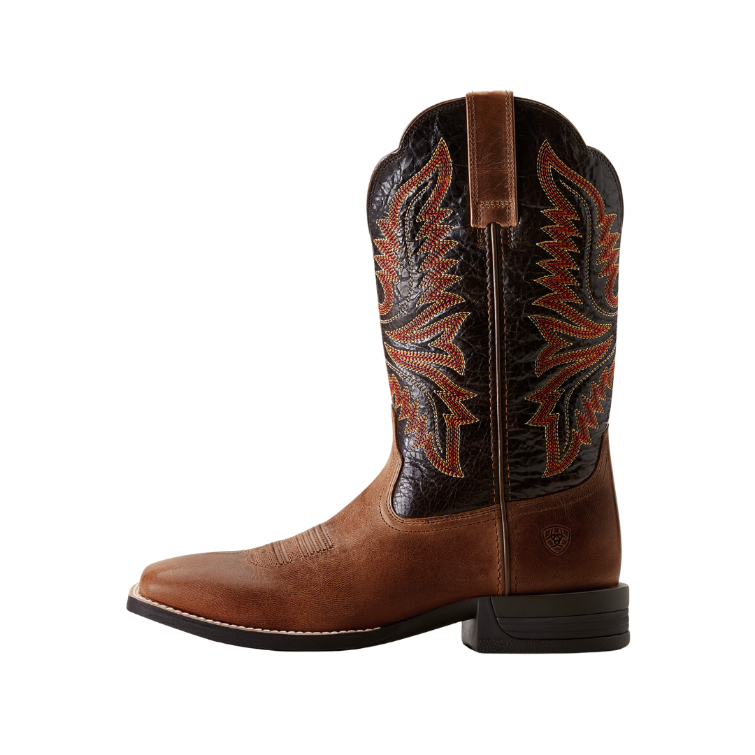 Ariat Men's Brush Creek Cowboy Mesa Than Thunder Brown Boots
