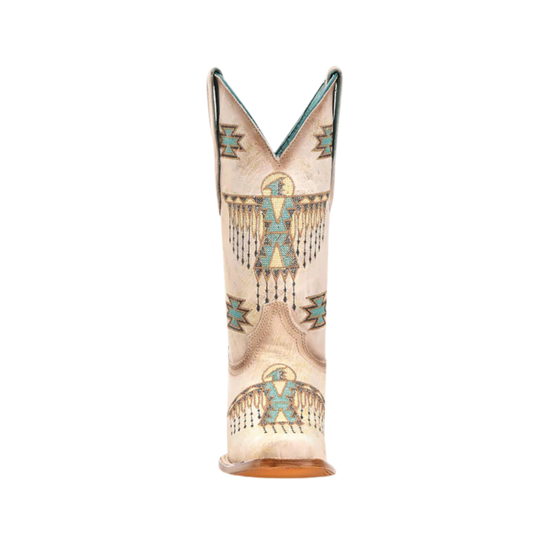 Corral Boots Women's Cowboy Woven Eagle White Boots