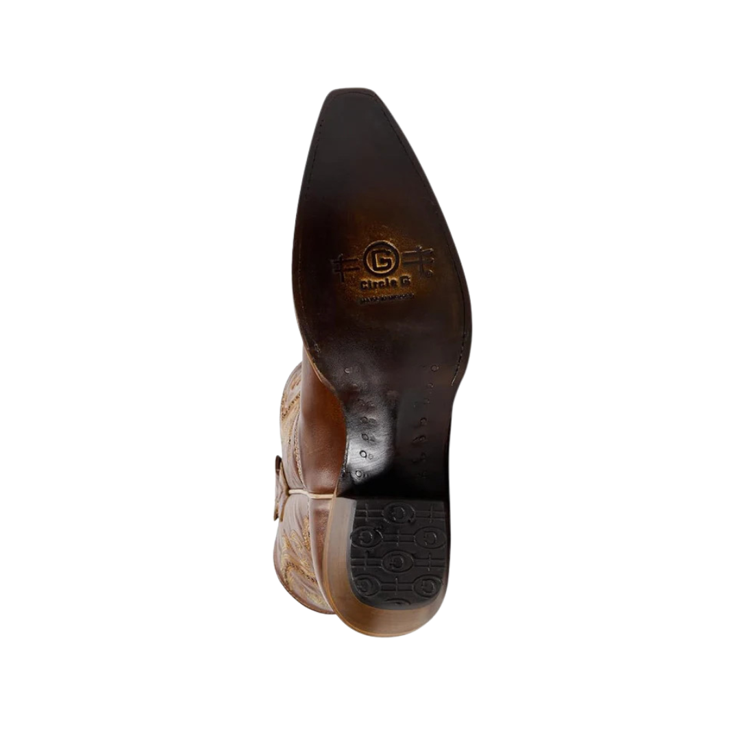 Corral Women's Circle G Studs Tan Brown Boots