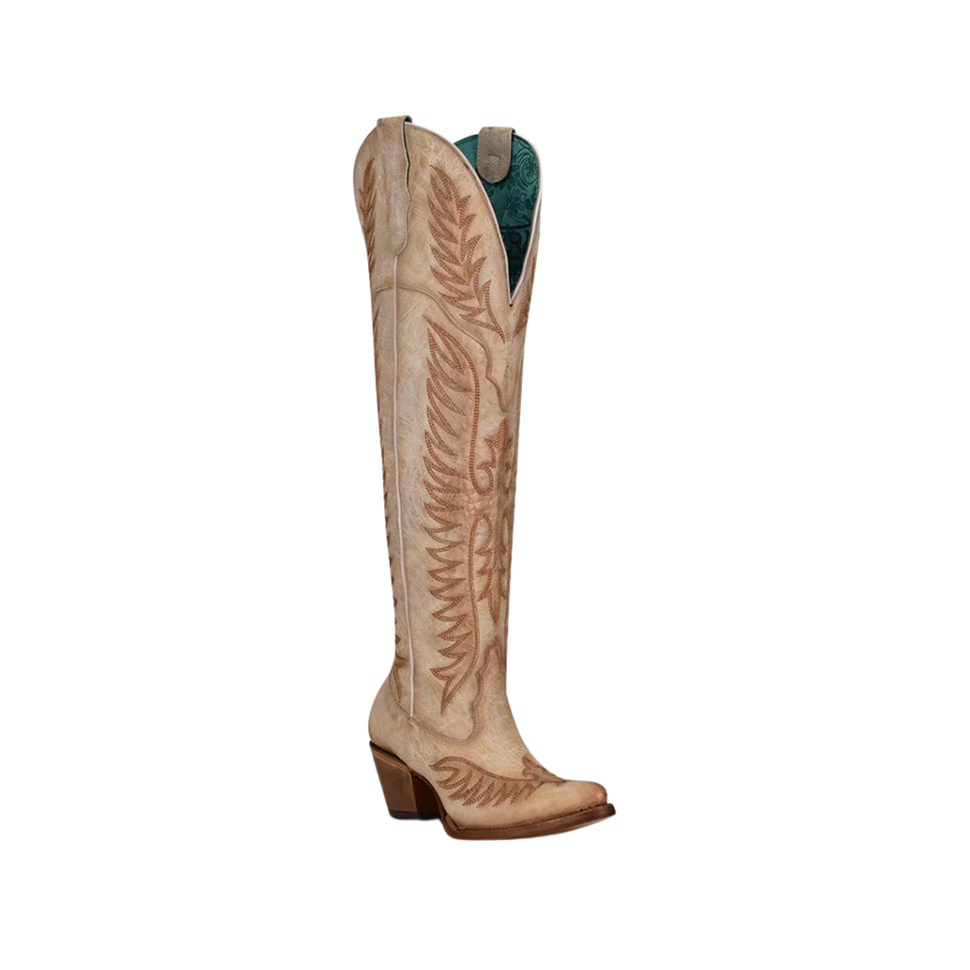 Corral Women's Sleek Bone Colored Tall Top Bone Boots