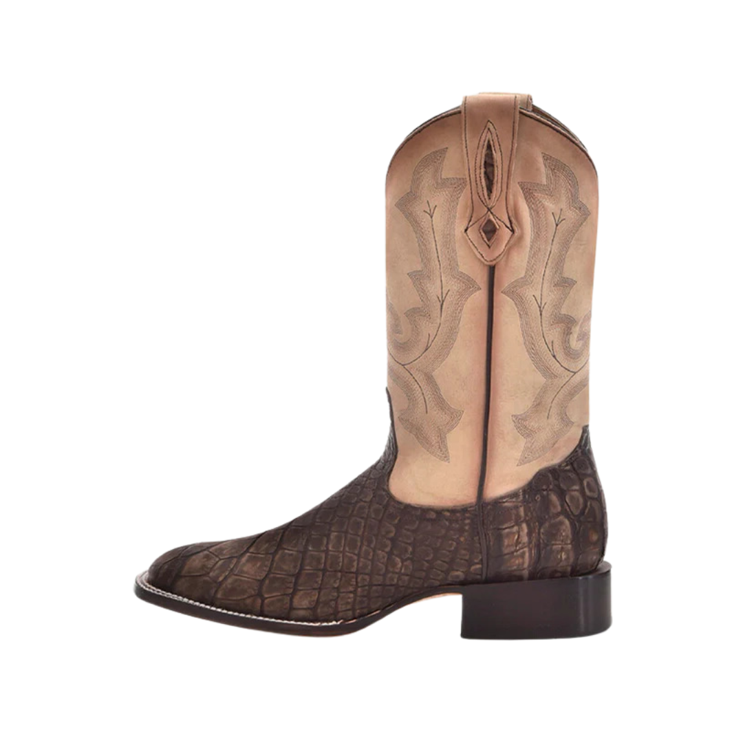 Corral Men's Cowboy Embroidery Alligator Wide Cappuccino Boots