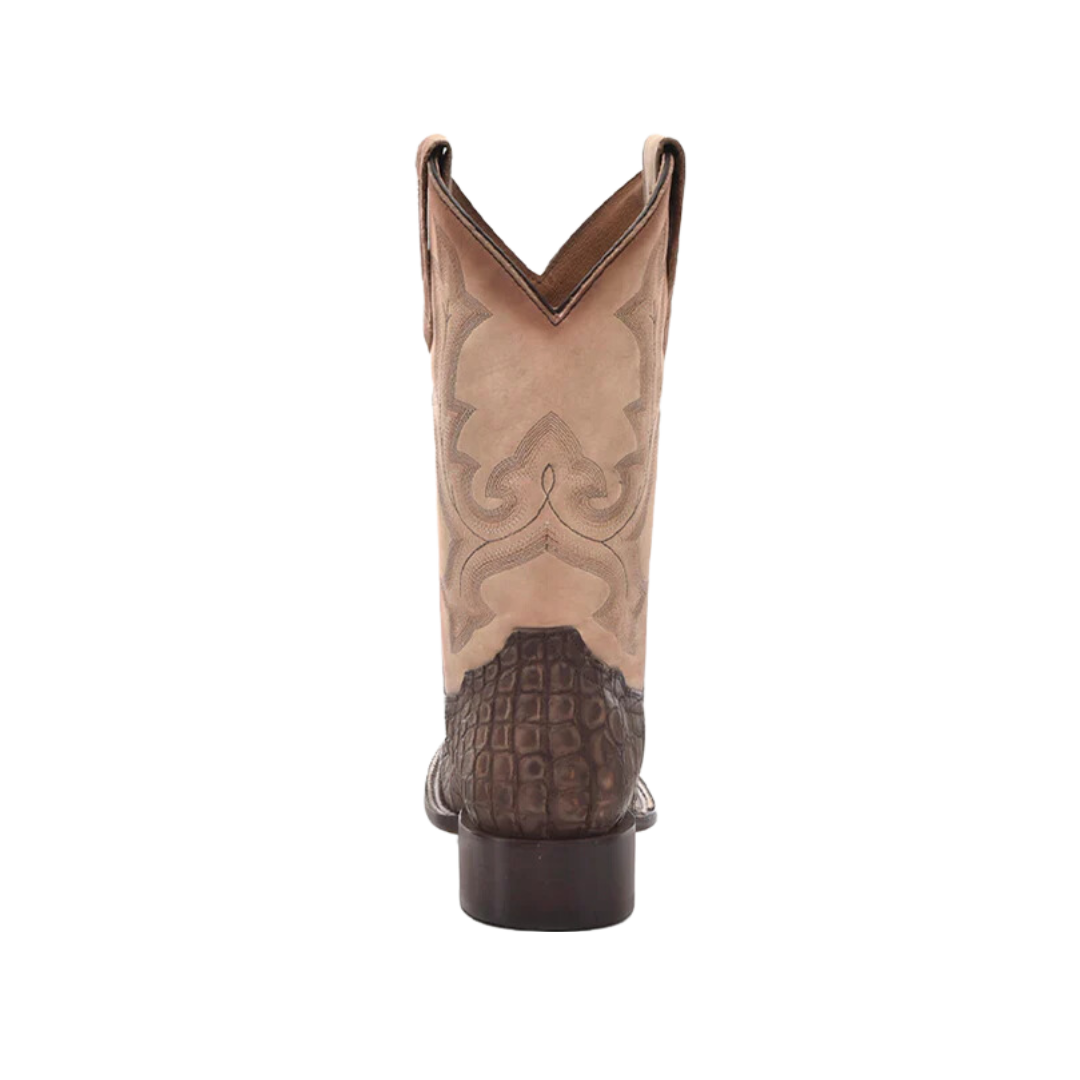 Corral Men's Cowboy Embroidery Alligator Wide Cappuccino Boots