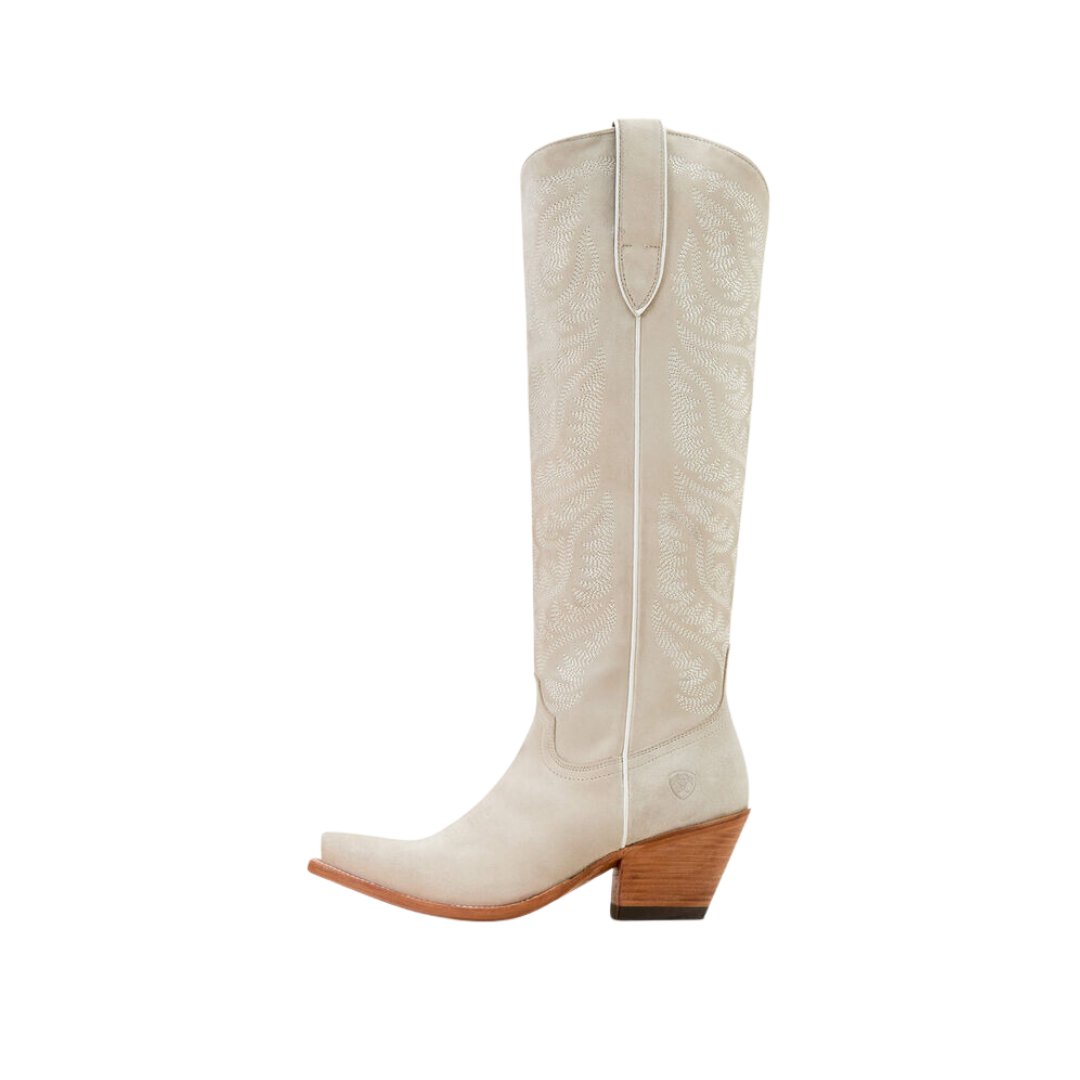 Ariat Women's Laramie Stretch Fit Western Oyester Suede Boots