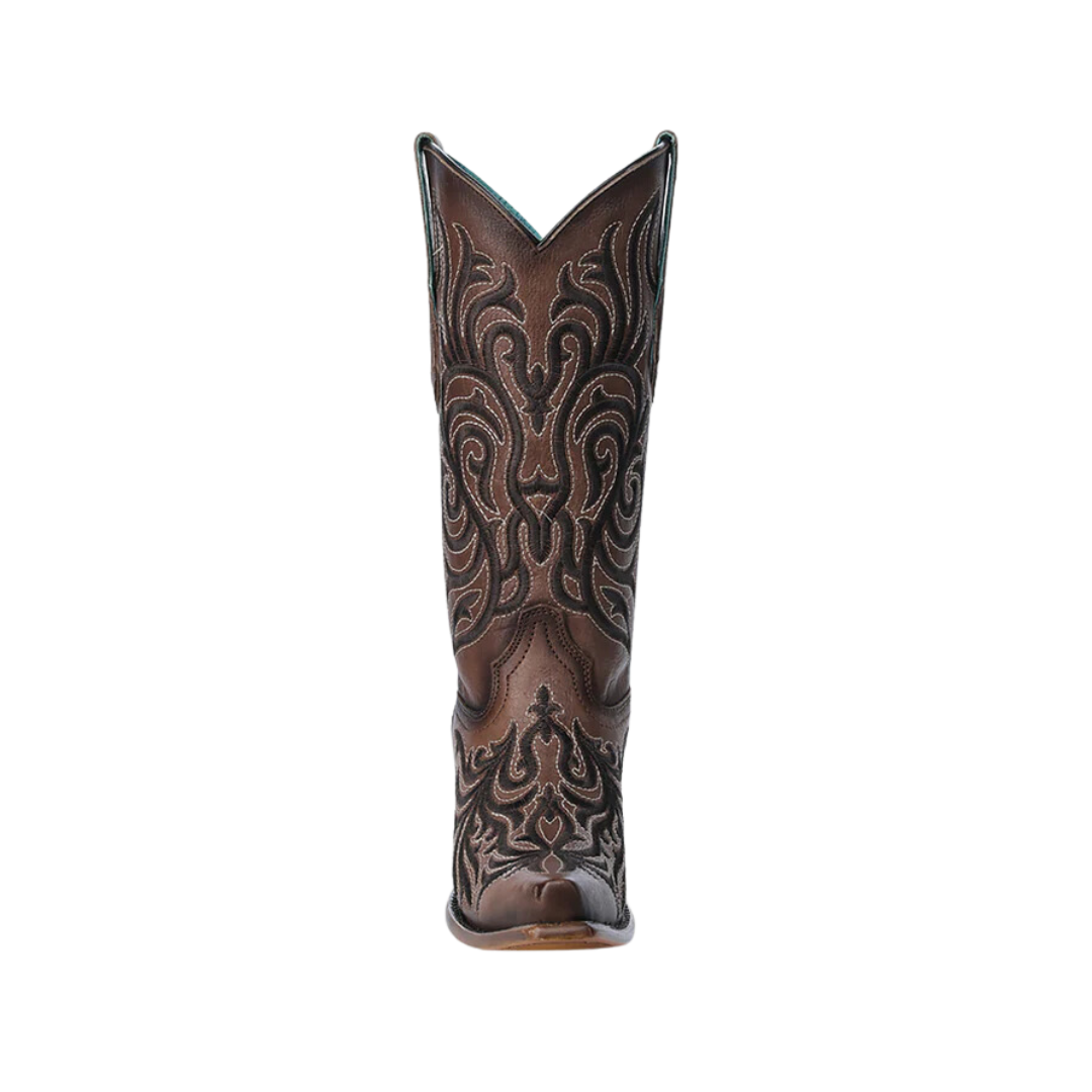 Corral Women's Embroidery Snip Brown Boots