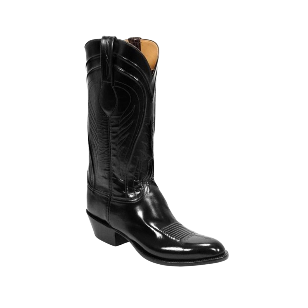 Lucchese Men's Classic Goat Skin Black Boots