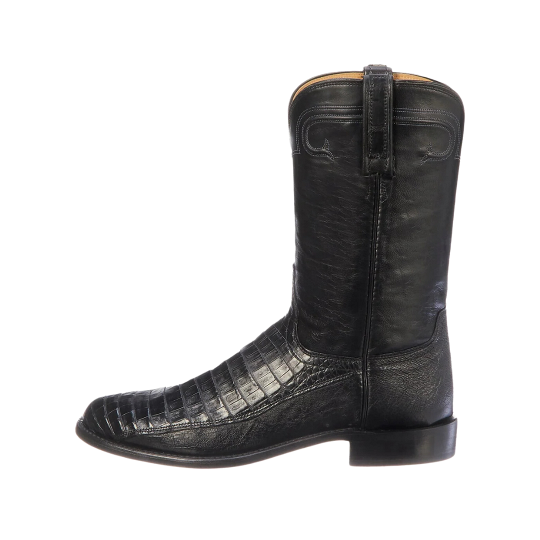 Lucchese Men's Gerard Caiman Black Boots