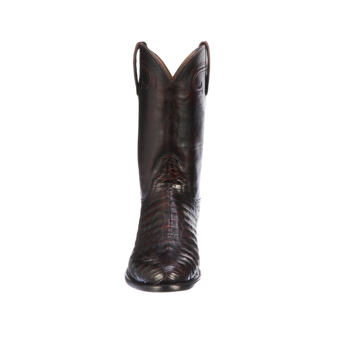 Lucchese Men's Gerard Caiman Black Cherry Boots