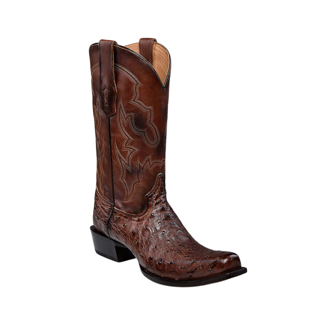Corral Men's Embroidery Ostrich Narrow Brown Boots