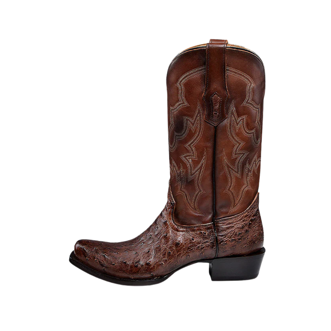 Corral Men's Embroidery Ostrich Narrow Brown Boots