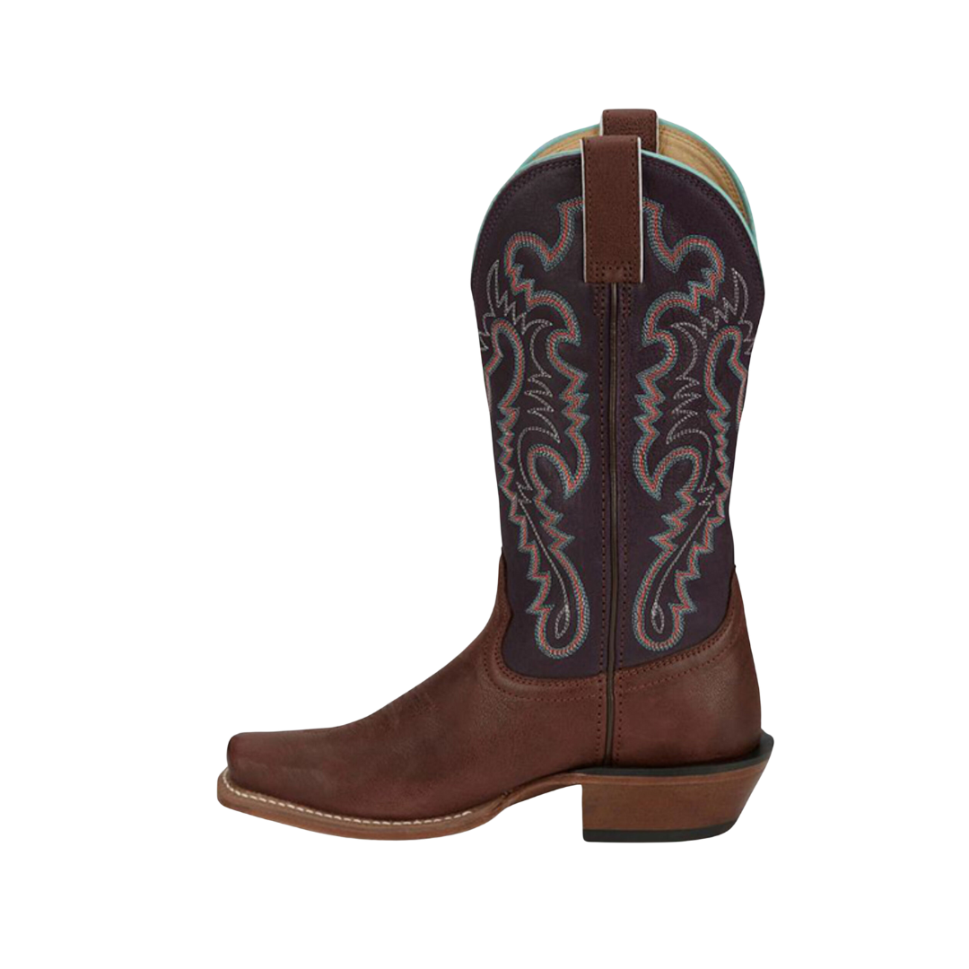 Justin Women's Tall Western Square Dark Brown Boots