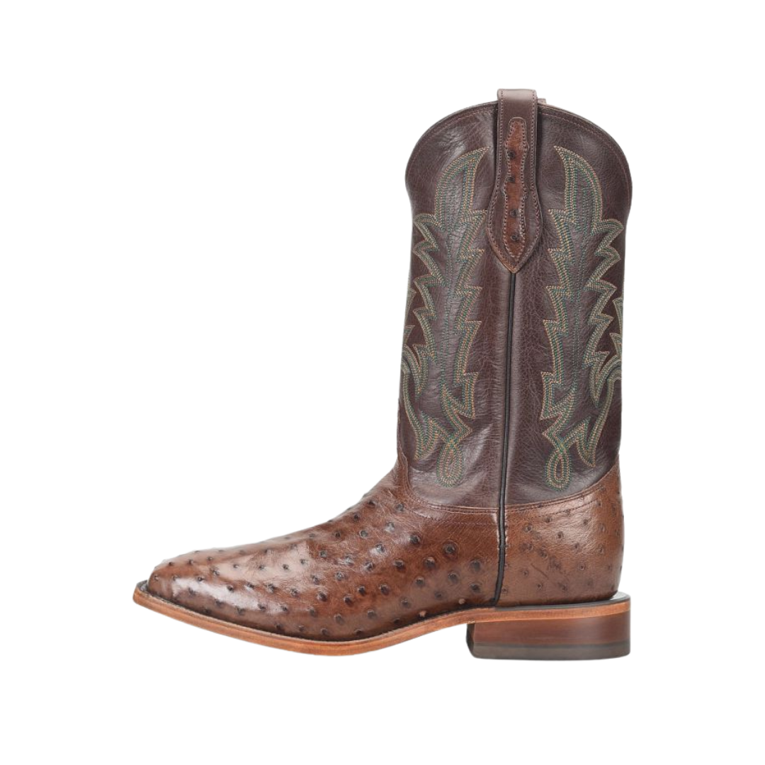 Justin Men's Rancher 12 Ostrich Cowboy Kango Tobac Boots