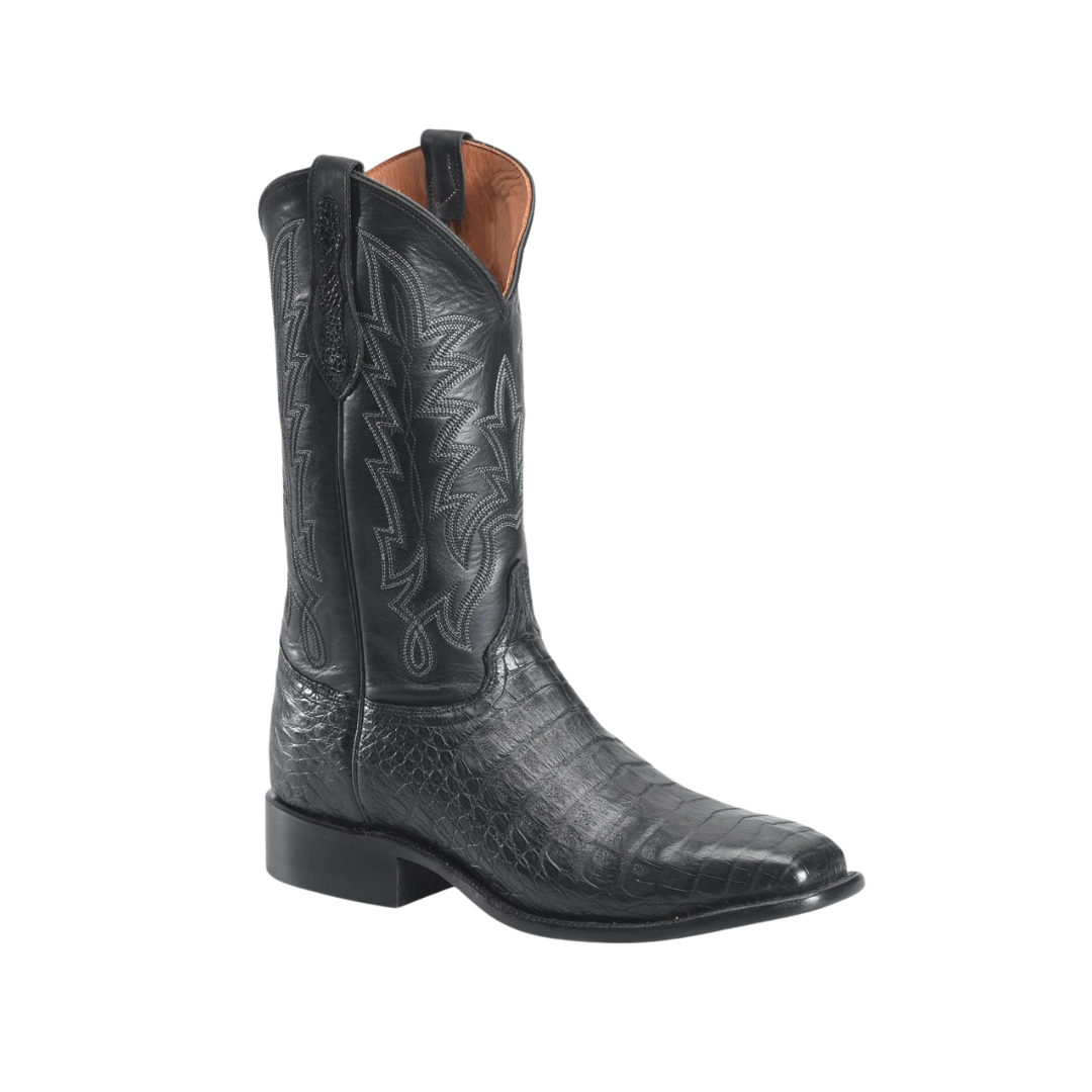 Justin Men's Caiman Cowboy Black Boots