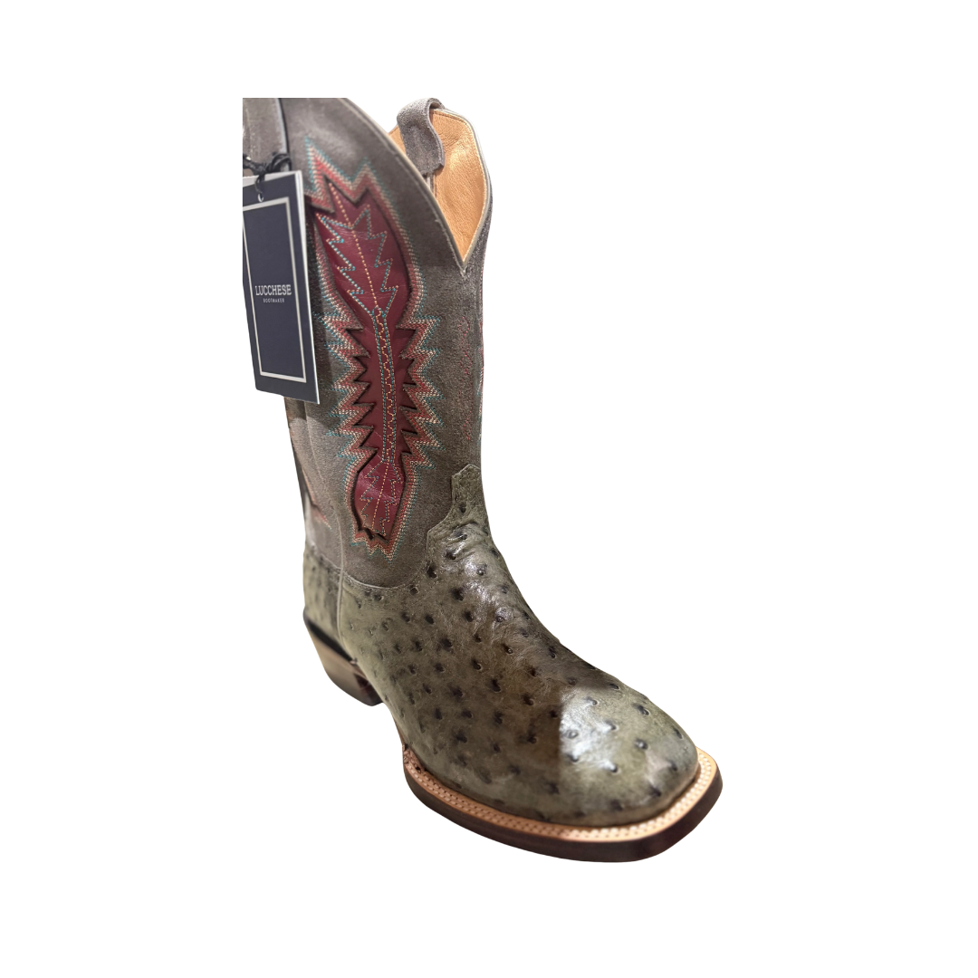 Lucchese Men's Western Roscoe Anthracite Grey Boots