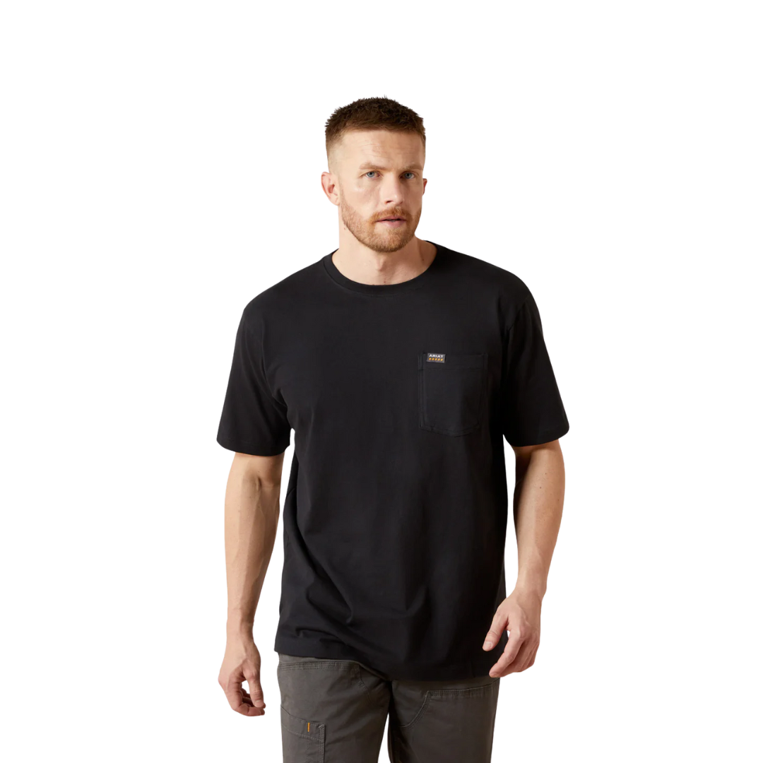 Ariat Men's Rebar Cotton Strong Black Tee Shirt