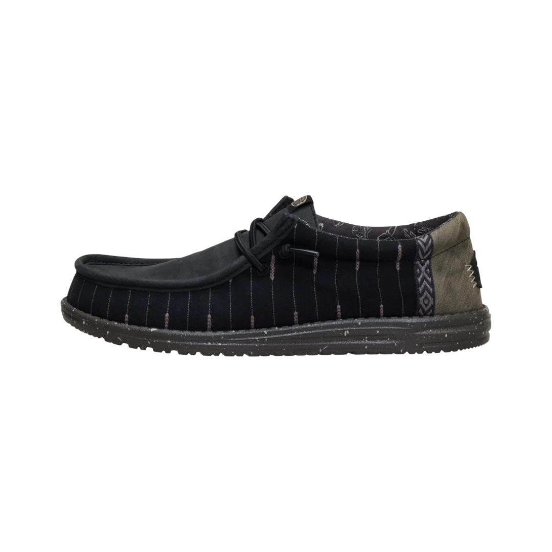Hey Dude Men's Wally Western Black Shoes