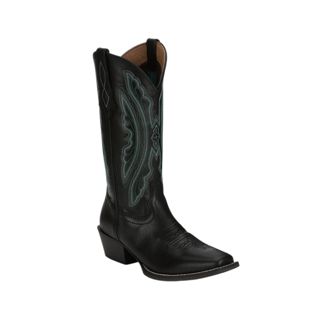 Justin Women's Rae Midnight Water Buffalo Black Boots