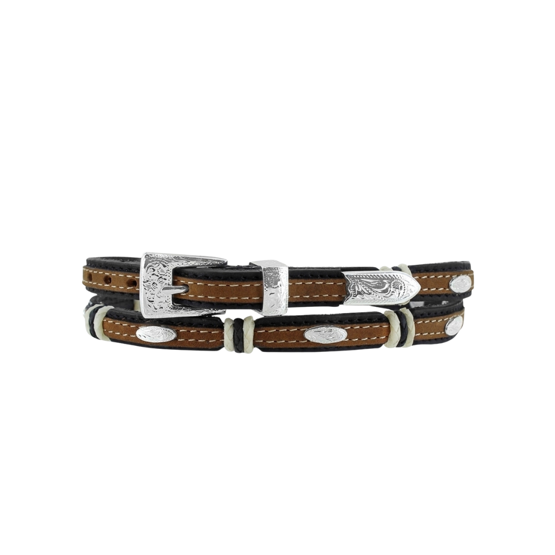 Brighton Men's Leather Stockyards Brown Hatband