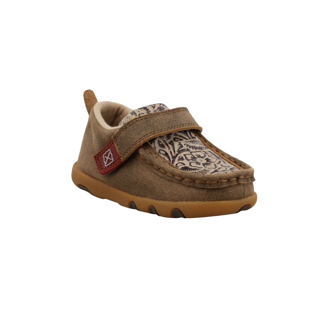 Twisted X Infants Unisex Driving Moc Bomber Nude Print Shoes