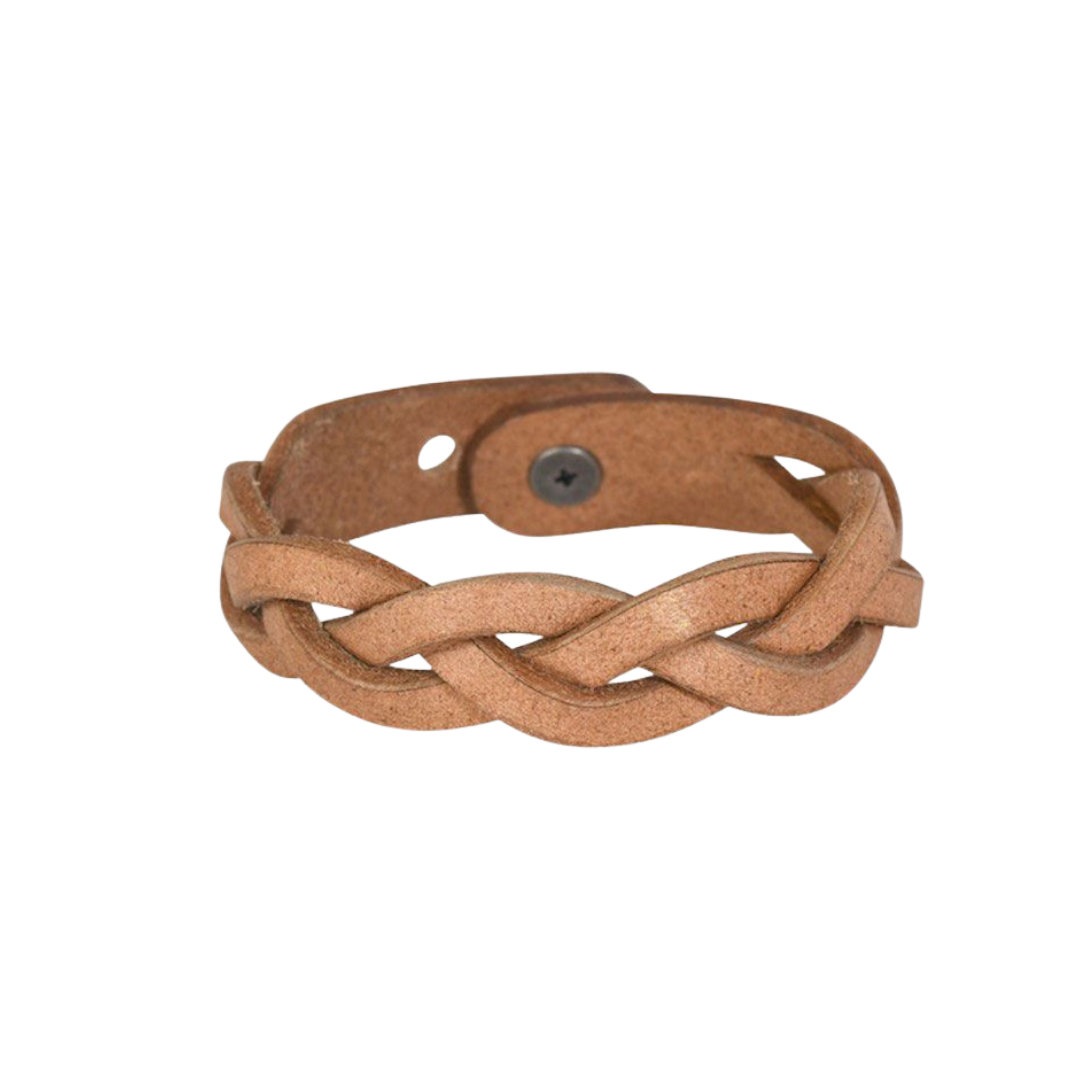 Justin Women's Braided Leather Brown Bracelet