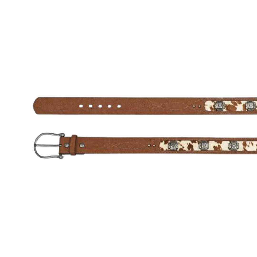Catchfly Women's Hair Hide inlay Brown Belt