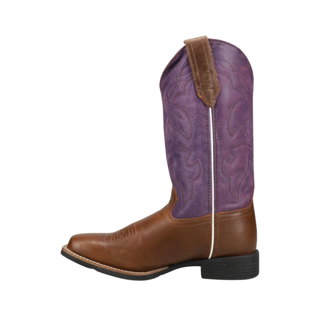 Roper Footwear Women's Purple Leather Shaft Boots