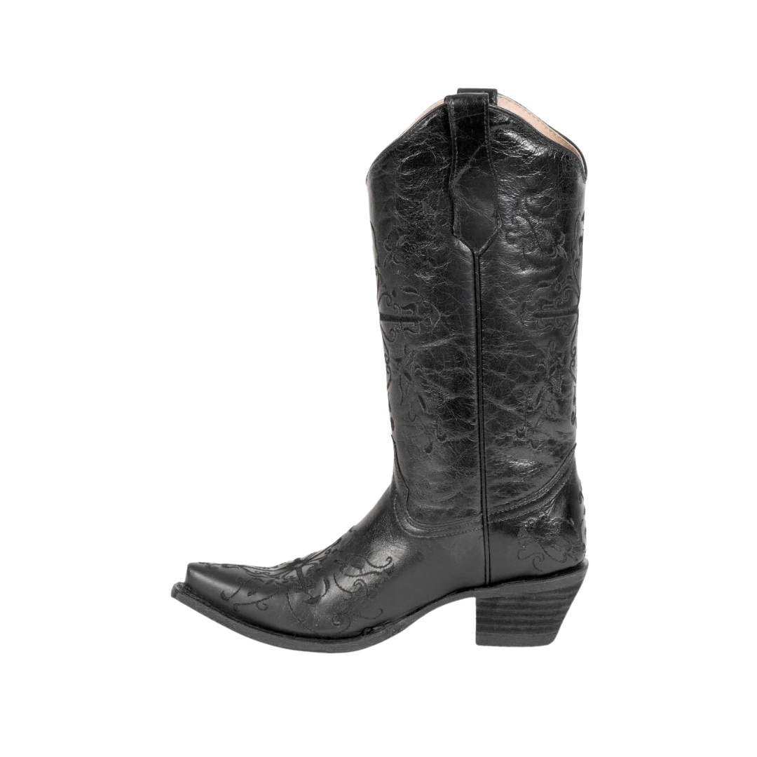 Corral Women's Cross Embroidery Black Boots