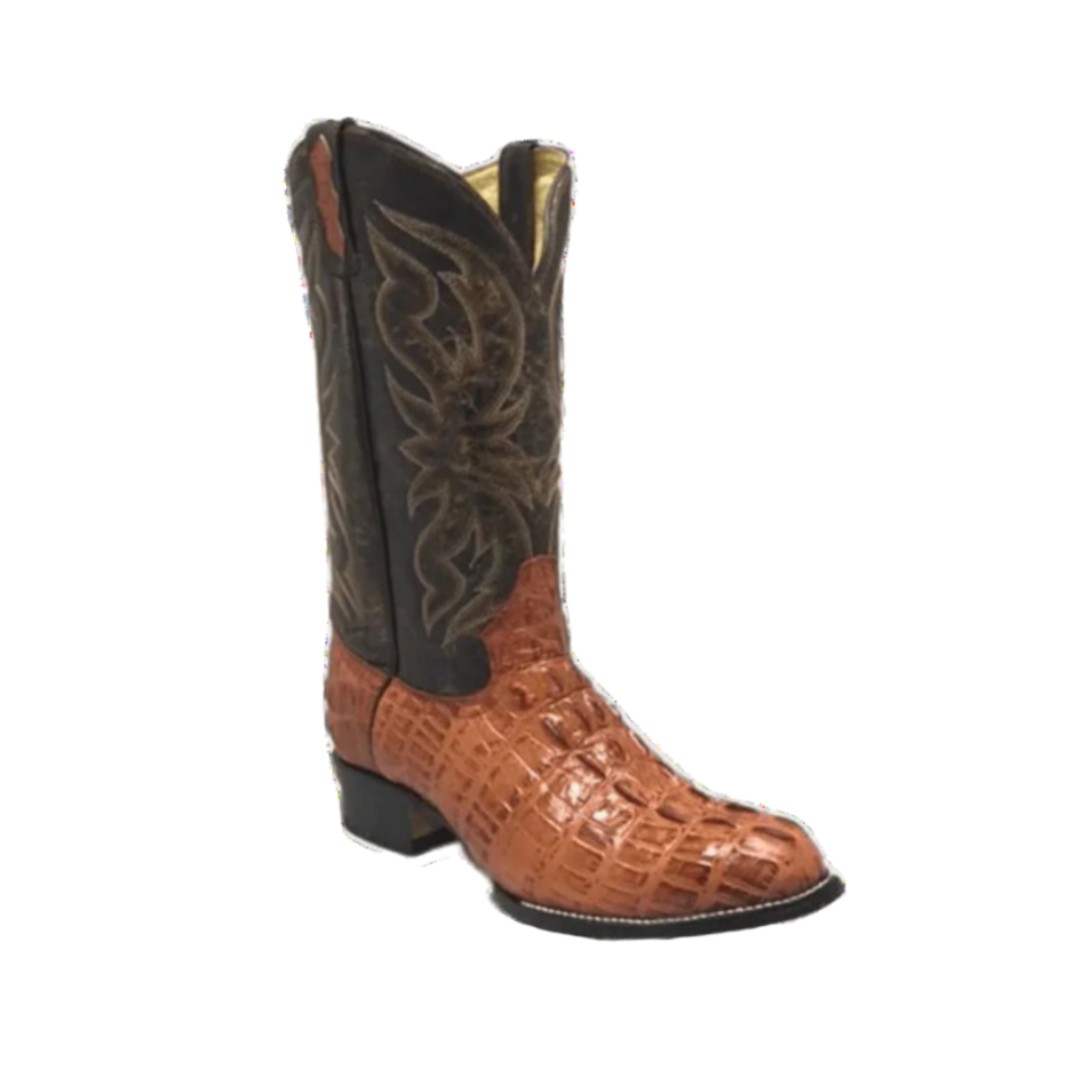 Boot Jack Men’s Alligator Tail Print Western Brown Boots